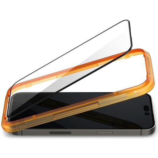 Захисне скло Spigen Glas tR Black (2 pack) для iPhone 14 Pro Max (AGL05204)