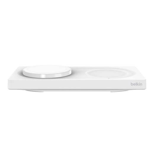 Беспроводная зарядка Belkin BoostCharge Pro 2 в 1 Wireless Charging Pad with MagSafe 15W White (WIZ019ttWH)
