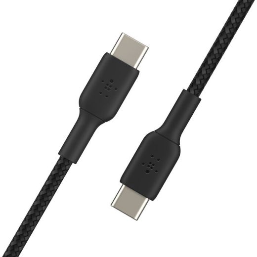 Кабель Belkin BoostCharge Braided USB-C to USB-C Cable 60W 2 метра Black (CAB004bt2MBK)