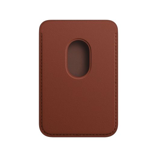 Кожаный чехол-кошелек с локатором Apple Leather Wallet with MagSafe Umber (MPPX3) для iPhone 12 | 13 | 14