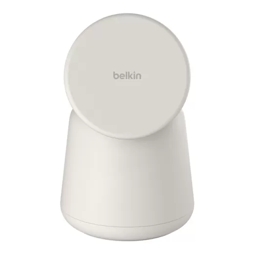 Бездротова зарядка Belkin BoostCharge Pro 2 в 1 Wireless Charging Dock with MagSafe 15W Sand (WIZ020ttH37)