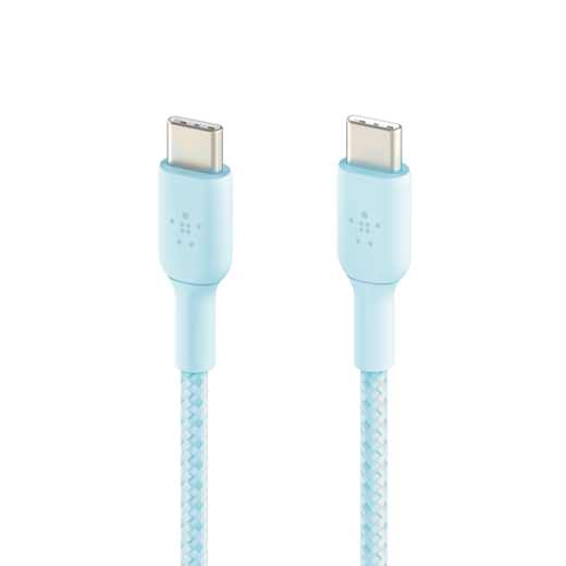 Кабель Belkin BoostCharge Braided USB-C to USB-C Cable 60W 2 метра Blue (CAB004bt2MBL)