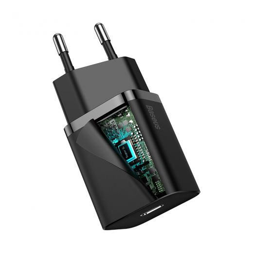 Сетевое зарядное устройство Baseus Super Si Quick Charger 1C 20W Black (CCSUP-B01)