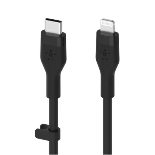 Кабель Belkin Silicone USB-С to Lightning 1м Black (CAA009BT1MBK)