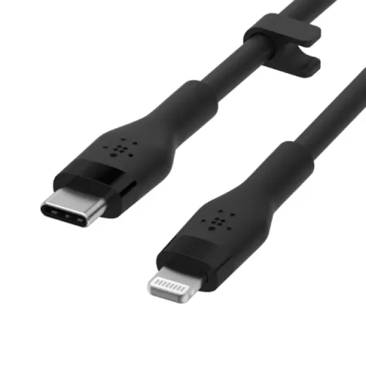Кабель Belkin Silicone USB-С to Lightning 1м Black (CAA009BT1MBK)