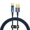 Кабель Baseus Explorer Series Auto Power Off USB-A to Type-C Cable 100W 1м Blue (CATS000203)