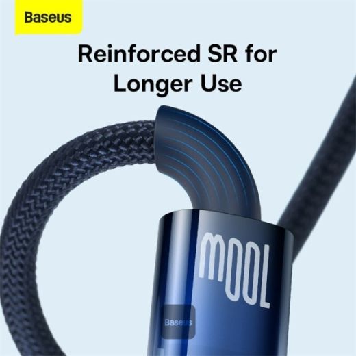 Кабель Baseus Explorer Series Auto Power Off USB-A to Type-C Cable 100W 1м Blue (CATS000203)