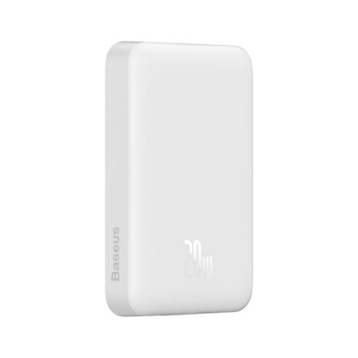 Повербанк (Внешний аккумулятор) Baseus Power Bank 10000mAh Magnetic Wireless Fast Charging 20W White (PPCX030002)