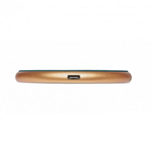 Беспроводная зарядка Decoded Wireless 10W (7.5W) USB-C кабель 1.2 м Gold Metal/Forest Green Leather (D9WC2GDFN)