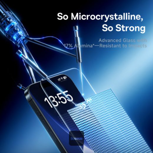 Захисне скло Baseus Sapphire Series Full-Coverage HD Clear для iPhone 16 Pro (P60057506203-00)