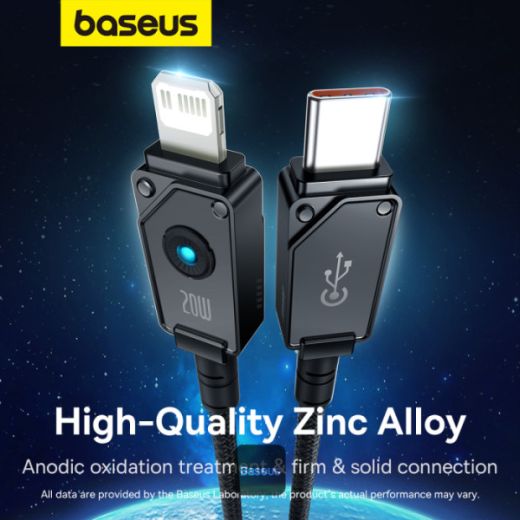 Кабель Baseus Unbreakable Series 20W PD Fast Charging Data Cable Type-C to Lightning 1м  Black (P10355803111-00)