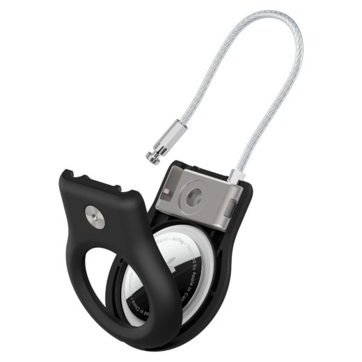 Чехол-брелок Belkin Secure Holder with Wire Cable Black для Airtag (MSC009BTBK)