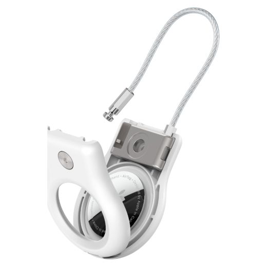 Чохол-брелок Belkin Secure Holder with Wire Cable White для Airtag (MSC009BTWH)