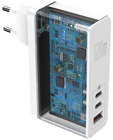 Сетевое зарядное устройство Baseus GaN Mini Quick Charger 120W White (CCGAN-J02)