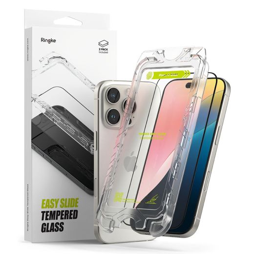 Захисне скло Ringke Easy Slide 2 шт. Black для iPhone 16 Pro Max