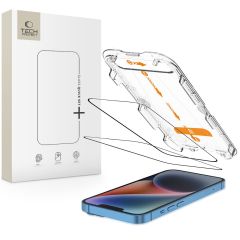 Захисне скло з аплікатором Tech-Protect Quick Set+ 2 шт. Black для iPhone 13 | 13 Pro | 14 | 16e