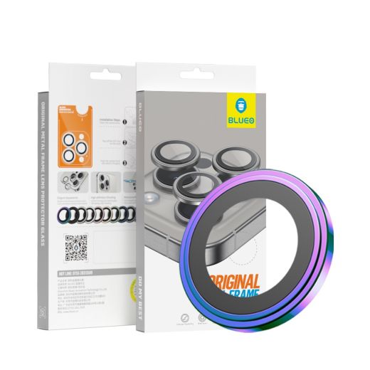 Захисне скло на камеру Blueo Metal Frame Lens Protector Glass Colorful для iPhone 15 Pro | 15 Pro Max