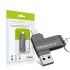 Флешка MicroDrive 2 в 1 OTG USB To Lightning Metal Pendrive Flash Drive 512GB Black для iPhone