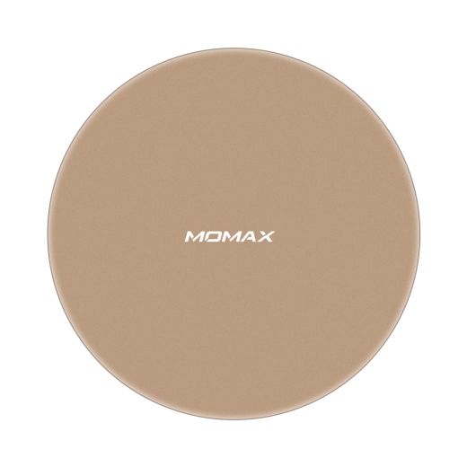 Беспроводная зарядка Momax Q.Pad Max 15W Ultra Slim Wireless Charger Gold