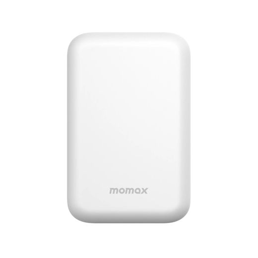 Павербанк (Зовнішній акумулятор) з бездротовою зарядкою Momax Q.Mag Power Magnetic Wireless PD 3.0 Power Bank 5000mAh White