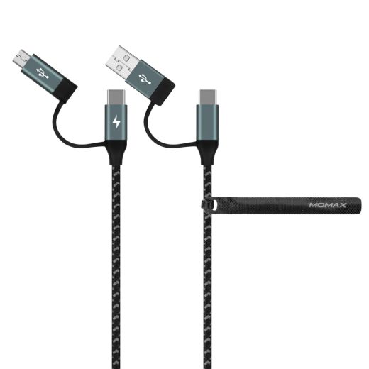 Кабель Momax One Link 4 in 1 USB A/Type C to Micro USB/Type C Cable (1.2m)