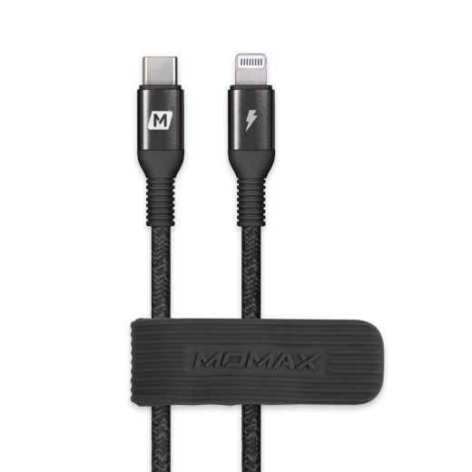 Кабель Momax Elite Link USB-C to Lightning Nylon-Braided Fast Charging Cable (1.2m) Black