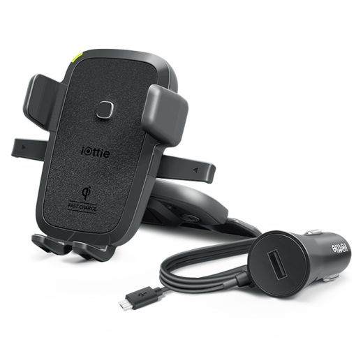 Держатель и док-станция iOttie Car Holder Qi Wireless Charging CD Mount Easy One Touch 4 Black (HLCRIO136AM)