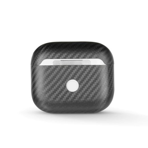 Карбоновый чехол CasePro Carbon Fiber Matte Black для AirPods 3
