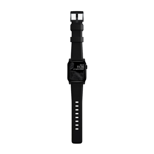 Силиконовый ремешок Nomad Rugged Band Black Rubber / Black Hardware для Apple Watch 49мм | 45мм | 44мм