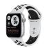 Apple Watch Nike Series 6 GPS 40mm Silver Aluminum Case with Pure Platinum | Black Nike Sport Band (M00T3)