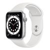 Apple Watch Series 6 GPS 44mm Silver Aluminum Case with White Sport Band (M00D3)
