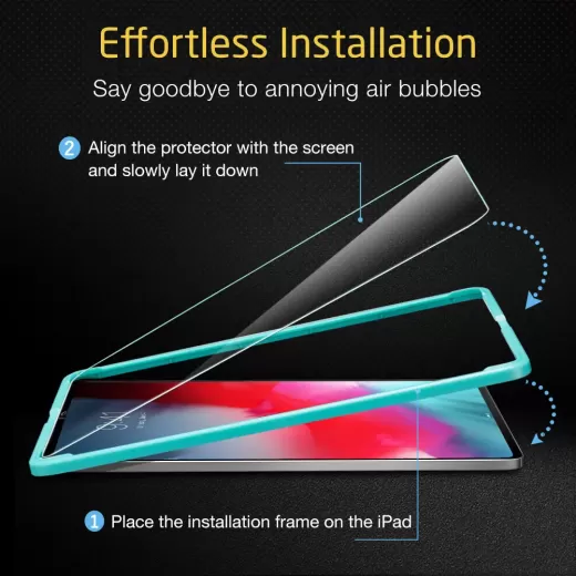 Защитное стекло ESR Tempered Glass Clear для iPad Pro 11" (2018 | 2020 | 2021 | 2022) | Air 10.9" 4 | 5 M1 (2020 | 2022) (3C04180700107)
