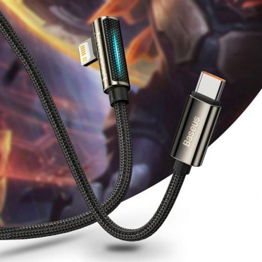 Кабель Baseus Legend Series Elbow Fast Charging Data Cable Type-C to iP PD 20W 1m Black (CATLCS-01)