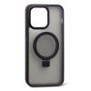 Чохол з кільцем CasePro Frosted Case MagSafe Ring Black для iPhone 15 Pro Max