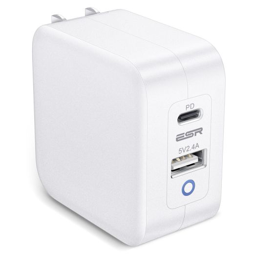 Быстрая зарядка ESR 65W GaN Charger USB PD3.0 Fast Charging White (3C07200190101) EU