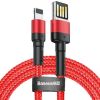 Кабель Baseus Cafule Special Edition USB-A to Lightning 2.4A 1m Red (CALKLF-G09)