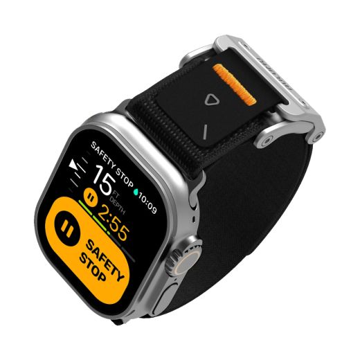 Ремінець Aulumu A11 Mag Buckle Slim Band Silver Black для Apple Watch 49мм | 45мм | 44мм