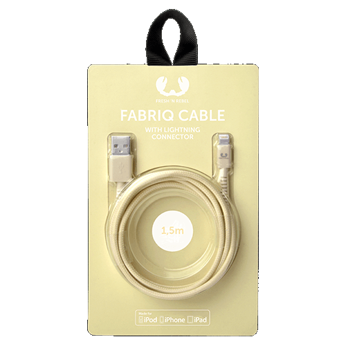Кабель Fresh 'N Rebel Fabriq Lightning Cable 1,5m Buttercup (2LCF150BC)