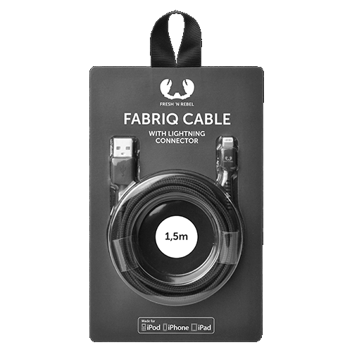 Кабель Fresh 'N Rebel Fabriq Lightning Cable 1,5m Concrete (2LCF150CC)