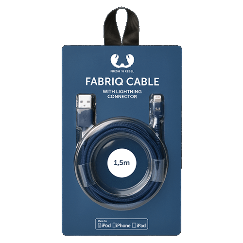 Кабель Fresh 'N Rebel Fabriq Lightning Cable 1,5m Indigo (2LCF150IN)