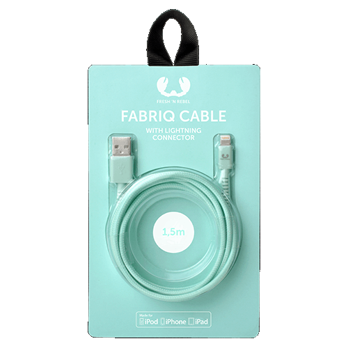 Кабель Fresh 'N Rebel Fabriq Lightning Cable 1,5m Peppermint (2LCF150PT)