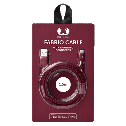 Кабель Fresh 'N Rebel Fabriq Lightning Cable 1,5m Ruby (2LCF150RU)