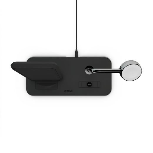 Бездротова зарядка Zens Stand + Dock + Watch Aluminium Wireless Charger 10W Black (ZEDC07B/00)