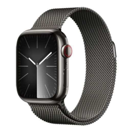 Смарт-часы Apple Watch Series 9 GPS + LTE 41mm Graphite Stainless Steel Case with Graphite Milanese Loop (MRJA3)