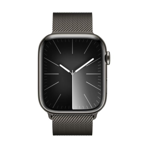 Смарт-годинник Apple Watch Series 9 GPS + LTE 41mm Graphite Stainless Steel Case with Graphite Milanese Loop (MRJA3)