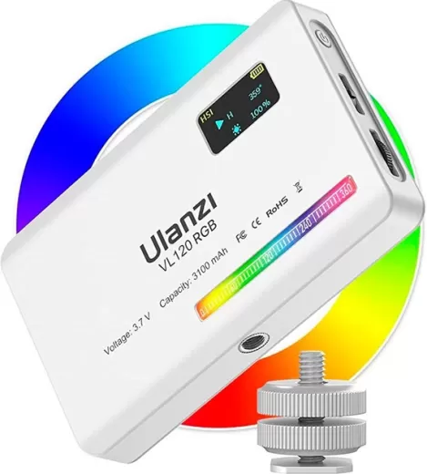 Накамерный свет Ulanzi VL120 RGB LED Video Light 2500-9000K White (2587)