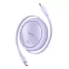 Кабель Baseus Free2Draw Mini Retractable Charging Type-C to Type-C 100W 1м Purple (P10364500511-00)