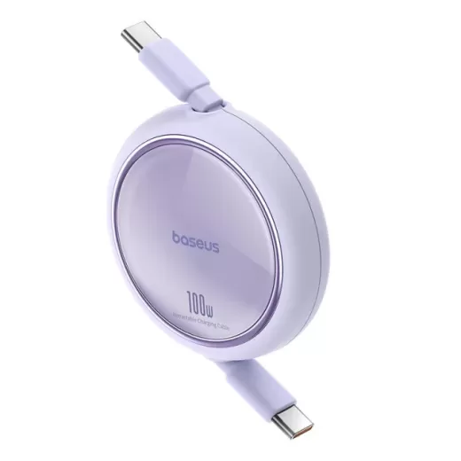 Кабель Baseus Free2Draw Mini Retractable Charging Type-C to Type-C 100W 1м Purple (P10364500511-00)