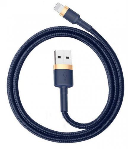 Кабель Baseus cafule Cable USB/Lightning  2.4A 1m Gold/Blue (CALKLF-BV3)