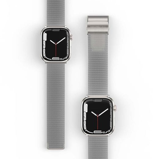Ремешок AMAZINGthing Titan Metal Silver для Apple Watch 41mm | 40mm | 38mm (ATS7TM41SV)